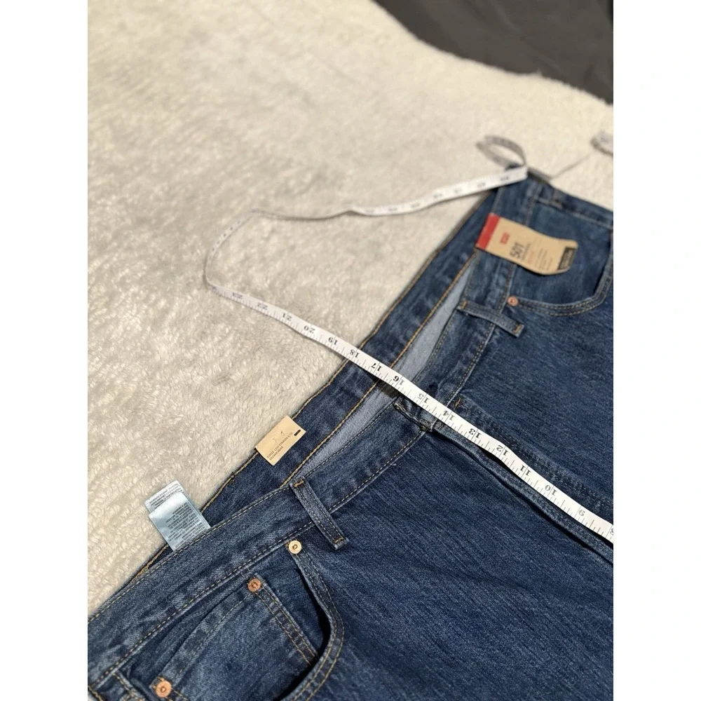 New Levi's 501 Original Straight Button Fly Blue Denim Jeans 48x32 B&T NWT Pants